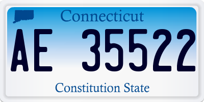 CT license plate AE35522