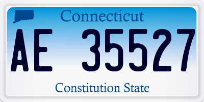 CT license plate AE35527
