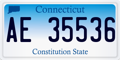 CT license plate AE35536