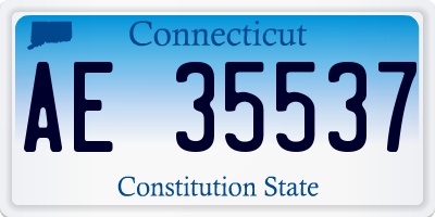CT license plate AE35537