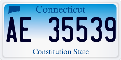 CT license plate AE35539