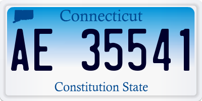 CT license plate AE35541