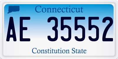 CT license plate AE35552