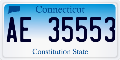 CT license plate AE35553