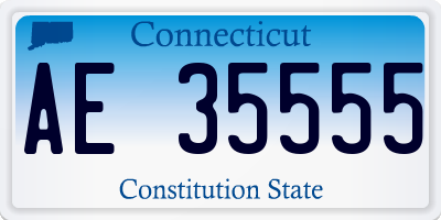 CT license plate AE35555