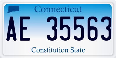 CT license plate AE35563