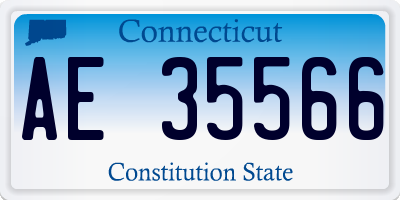 CT license plate AE35566