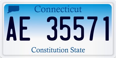 CT license plate AE35571
