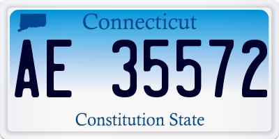CT license plate AE35572