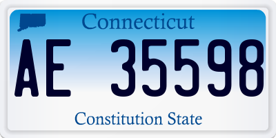 CT license plate AE35598