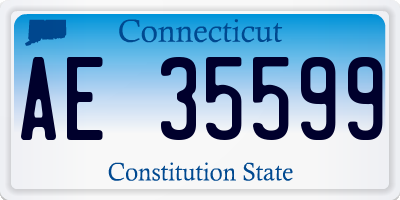 CT license plate AE35599