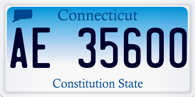 CT license plate AE35600