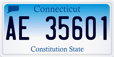 CT license plate AE35601