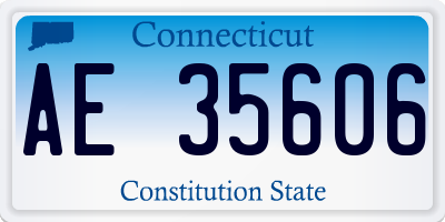 CT license plate AE35606