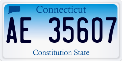 CT license plate AE35607