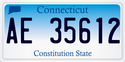 CT license plate AE35612