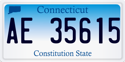 CT license plate AE35615