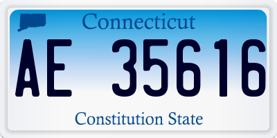 CT license plate AE35616