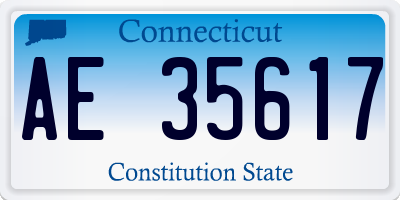 CT license plate AE35617