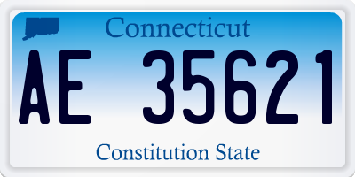 CT license plate AE35621