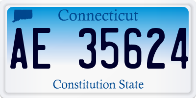 CT license plate AE35624