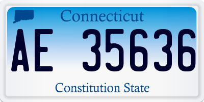 CT license plate AE35636