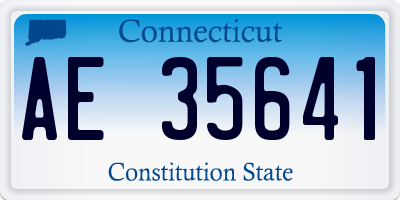 CT license plate AE35641