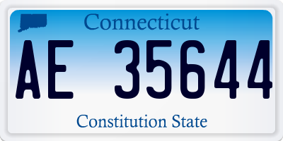 CT license plate AE35644