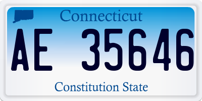 CT license plate AE35646