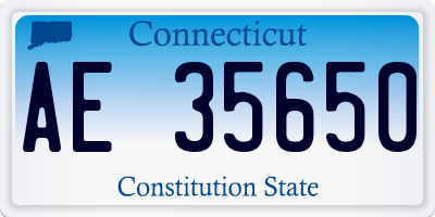 CT license plate AE35650