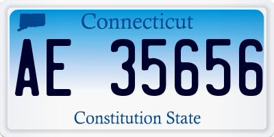 CT license plate AE35656