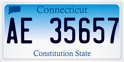 CT license plate AE35657