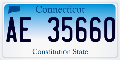 CT license plate AE35660