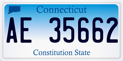 CT license plate AE35662