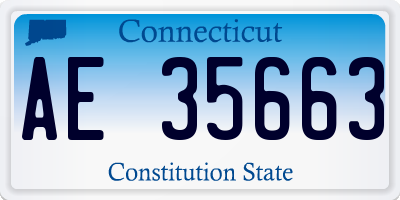 CT license plate AE35663