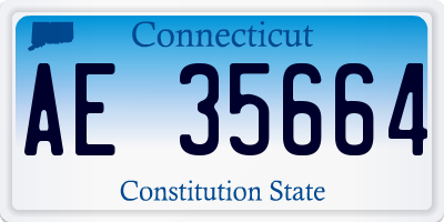 CT license plate AE35664
