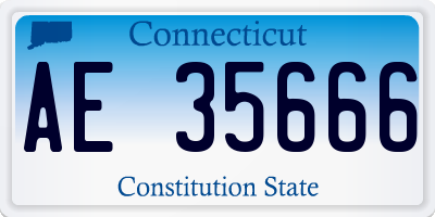CT license plate AE35666
