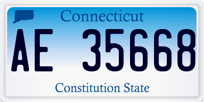 CT license plate AE35668