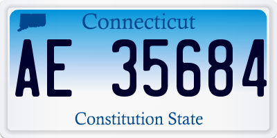 CT license plate AE35684