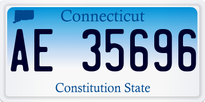 CT license plate AE35696