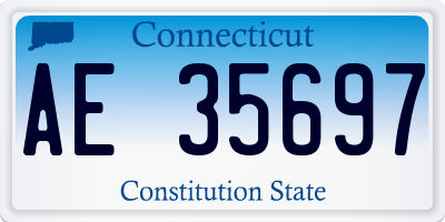 CT license plate AE35697