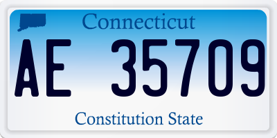 CT license plate AE35709