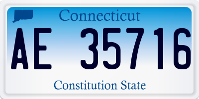 CT license plate AE35716