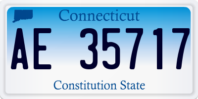 CT license plate AE35717