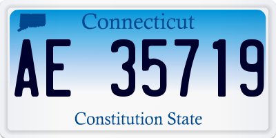 CT license plate AE35719