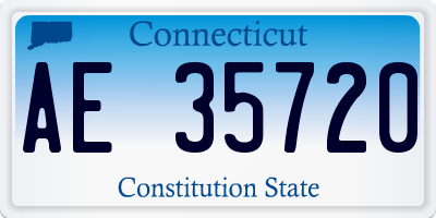 CT license plate AE35720
