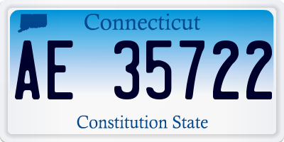 CT license plate AE35722