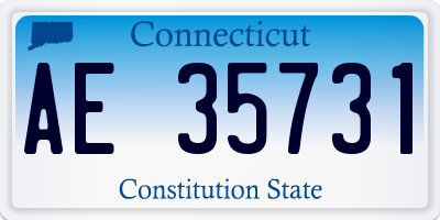 CT license plate AE35731
