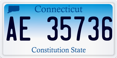 CT license plate AE35736