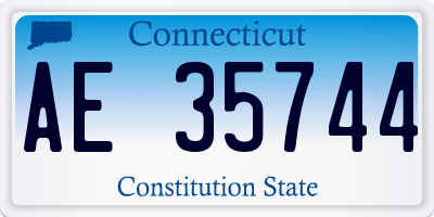 CT license plate AE35744